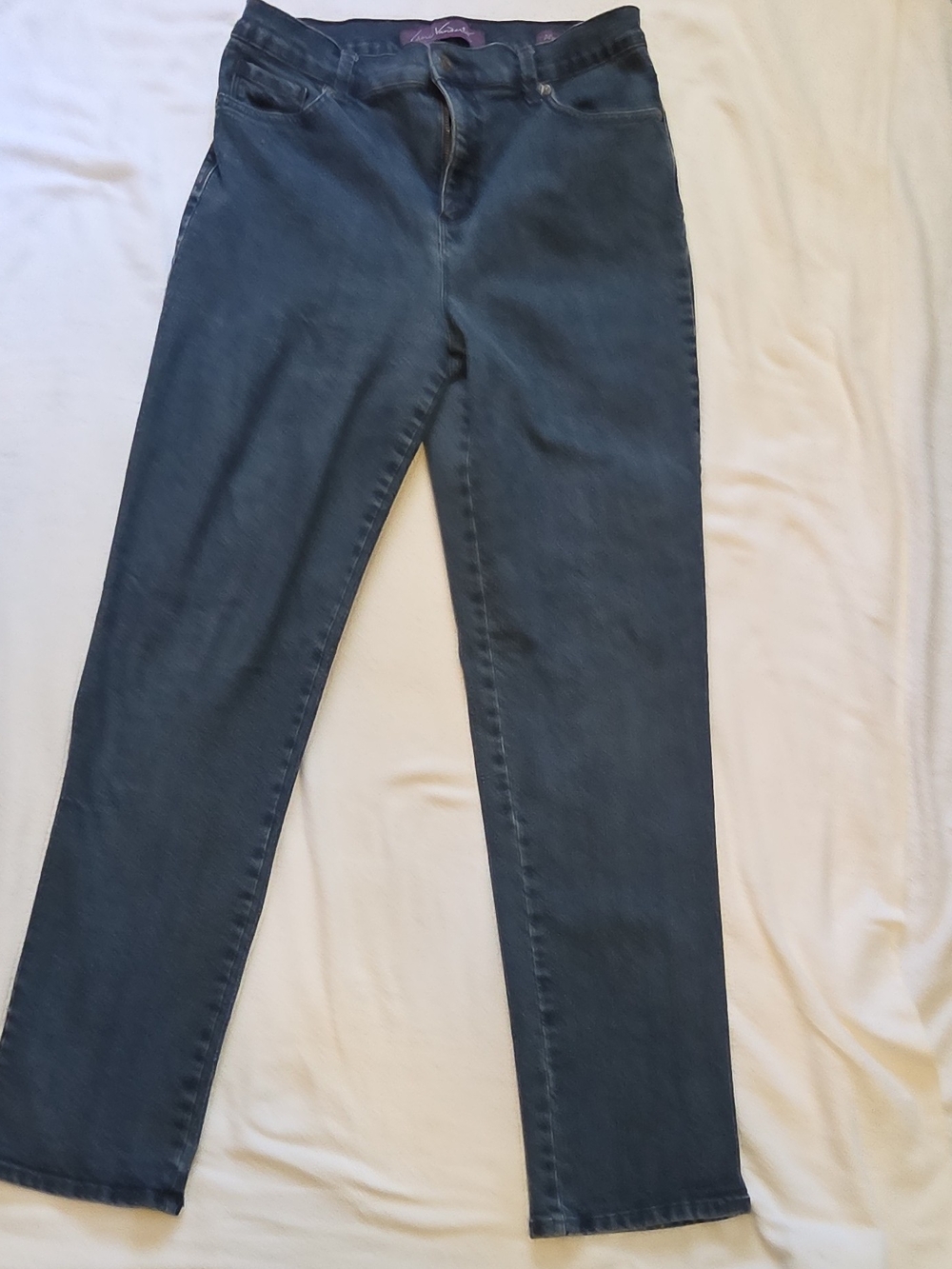 Gloria Vanderbilt Women's Blue Denim Straight Leg Stretch Jeans 5-Pocket
